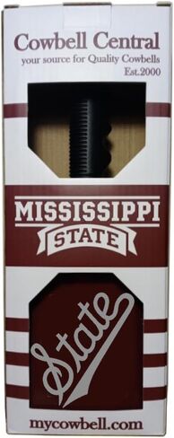 10 inch Maroon Mississippi State Cowbell with Script State Logo on one Side in Saudi Arabia