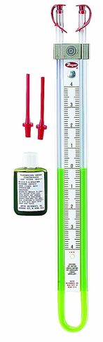Dwyer Flex-Tube Series 1222 U-Tube Manometer, 4-0-4"WC Using Red Gauge Fluid in Saudi Arabia