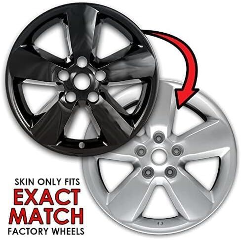 20 "Gloss Black Wheel Skin Kit تناسب دودج رام 1500 2013-2018 - ABS 4 Pack in Kuwait
