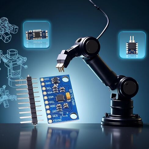 1Pc Blue IIC I2C SPI MPU6500 MPU-6500 6-Axis Gyroscope Accelerometer Sensor Module Replace MPU6050 with Pins GY-6500,Acceleration Sensors Industrial and Scientific in Saudi Arabia