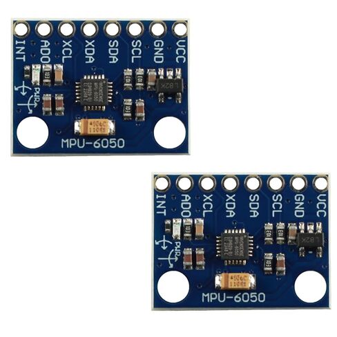 قطعتان MPU-6050 6DOF 16-bit I²C Gyro+Accel ±2000°/sec ±16g -40°C إلى +85°C STM32 متوافق مع Arduino LabVIEW in Kuwait