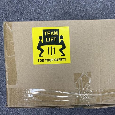 200Pcs Team Lift Warning Stickers Heavy Object Shipping Labels 3.93X3.93In Strong Adhesion Safety Operation Warnings for Warehouse and Factory Use in Saudi Arabia