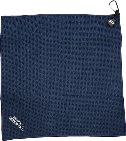 Mircrofiber Golf Magnetic Towel, 16" x 24", Golf Towel Magnet, Premium Ultra-Absorbent Waffle Pattern Microfiber Golf Towel with Magnet & Clip for Golf Carts or Clubs, Golf Gear (Navy Blue) in Kuwait