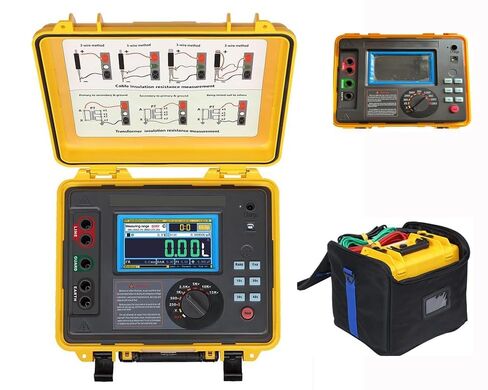 Digital High Voltage Insulation Tester HV Insulation Resistance Tester with Rated Voltage: 50V~15kV (8 Steps) Resistance Range: 0.005MΩ ~ 30.0TΩ. Automatic Discharge Function in Saudi Arabia
