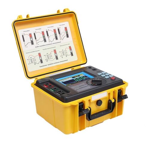 Digital High Voltage Insulation Tester HV Insulation Resistance Tester with Rated Voltage: 50V~15kV (8 Steps) Resistance Range: 0.005MΩ ~ 30.0TΩ. Automatic Discharge Function in Saudi Arabia