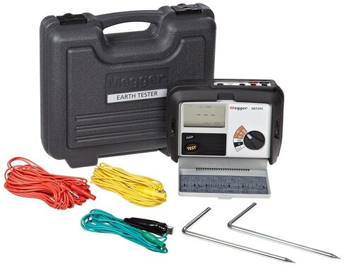 Megger DET3TC جهاز اختبار أرضي رقمي ثلاثي الأطراف، من 0.01 إلى 2000 2%± نطاق مقاومة ثلاثي الأبعاد، نطاق جهد أرضي 0-100 فولت، قدرة فنية in Kuwait