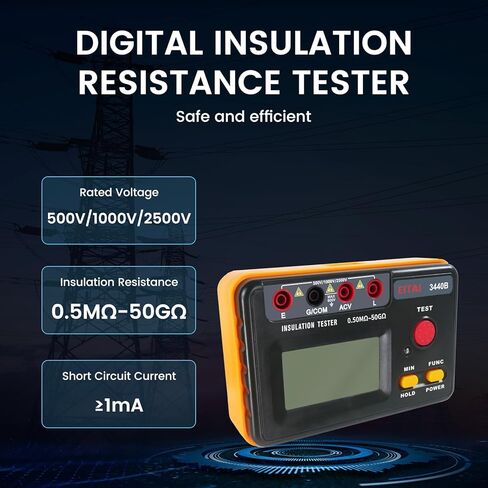 EITAI3440B جهاز قياس مقاومة العزل الرقمي، 0.5MΩ-50GΩ، AC 0V-600V، مبيعات الشركة المصنعة المباشرة، مقياس Megohmmeter، جهاز اختبار Megger، مقياس المقاومة الأرضية in Kuwait