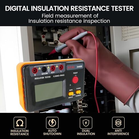EITAI3440B جهاز قياس مقاومة العزل الرقمي، 0.5MΩ-50GΩ، AC 0V-600V، مبيعات الشركة المصنعة المباشرة، مقياس Megohmmeter، جهاز اختبار Megger، مقياس المقاومة الأرضية in Kuwait