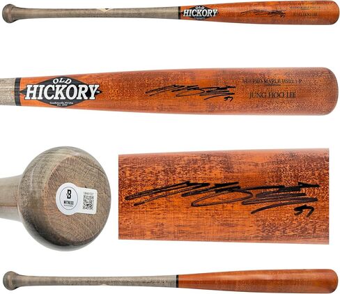 Jung Hoo Lee Autographed Orange & Gray Old Hickory Player Model Baseball Bat Giants Beckett BAS Witness Stock #227303 in Saudi Arabia