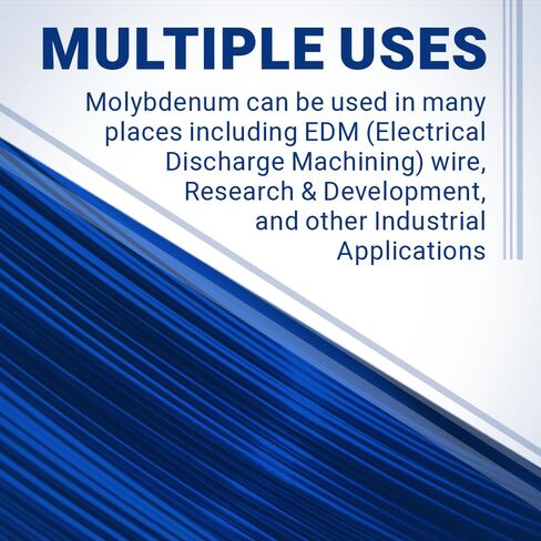 0.030'' (0.7620 mm) Diameter 99.95% Molybdenum Fine Wire, 1kg Spool, Cleaned and straightened in Kuwait