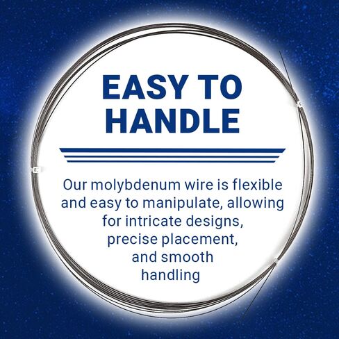 0.030'' (0.7620 mm) Diameter 99.95% Molybdenum Fine Wire, 1kg Spool, Cleaned and straightened in Kuwait