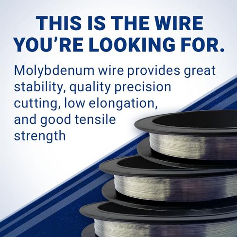 0.030'' (0.7620 mm) Diameter 99.95% Molybdenum Fine Wire, 1kg Spool, Cleaned and straightened in Kuwait