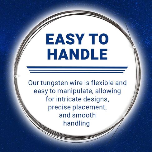 Premium Tungsten Fine Wire 0.0170'' (0.4318 mm) - 99.95% Pure for Precision Applications - Ultra-Fine Diameter, Durable Performance - 100 Meters/Spool for Fine-Detail Work Across Various Applications in Kuwait