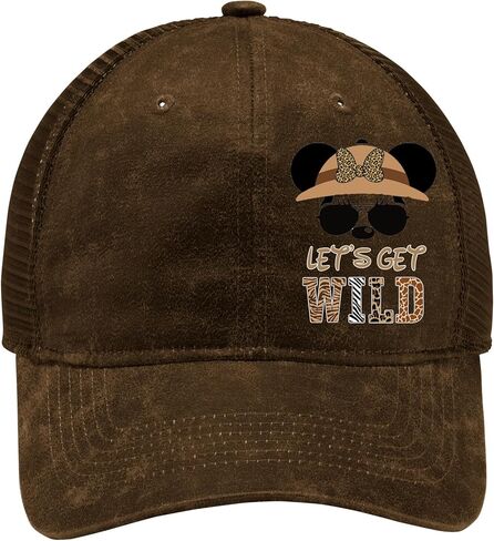 دعونا نحصل على قبعة برية ، قبعة ميكي ميني سافاري ، وحيوان Kingdon Hat Mickey Black in Kuwait