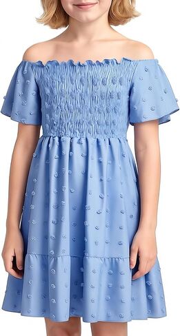 فتيات اللباس ، والملابس الصيفية غرب الأكمام ، والخصر المرن ، والخط A ، عارضة ، لمدة 7-14 سنة أطفال in Kuwait