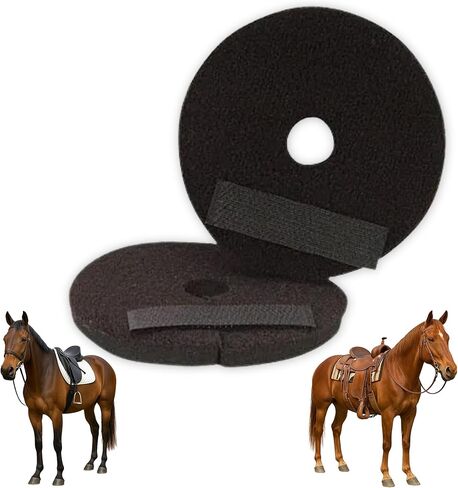 واقيات لقم الحصان من LBH MARKET من النيوبرين 3 بوصات - حماية لقم مبطنة ناعمة مع إغلاق فيلكرو - يمنع القرص والاحتكاك - أداة ركوب الفروسية - أسود (زوج) in Kuwait