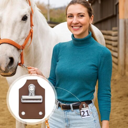 PH PandaHall 2pcs Livestock Show Number Holder, PU Leather Number Holder Horse Show Number Holders for Horse Shows Livestock Events Exhibitions, 4.02x2.64inch, Coconut Brown in Saudi Arabia