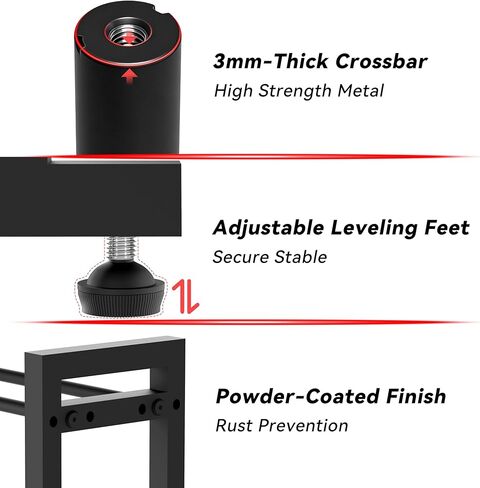 Dumbbell Rack 2-Tier 18 IN Length Adjustable Weight Rack for Home Gym Dumbbells Kettlebell, Small Dumbbell Rack 250 LB Capacity, Dumbbell Rack Stand Only in Saudi Arabia