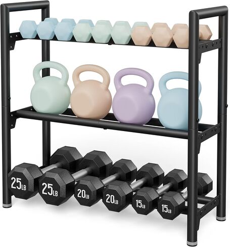 Dumbbell Rack Stand Only, 400LBS Capacity Weight Rack for Home Gym Storage, Adjustable Weight Storage Racks, Heavy-Duty Kettlebell Rack ﻿ in Kuwait