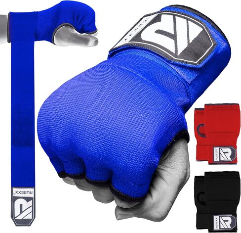 Slip on Boxing Hand Wraps Padded Thick Knuckle Inner Gloves 36 inches Elastic Wrist Strap Quick Wrap Under Mitts for Martial Arts, Muay Thai, MMA, Kickboxing Men Womem in Saudi Arabia