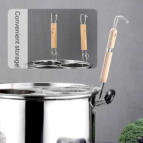 Pasta Pots Pasta Cooker, Pasta Pot with Colander, Stainless Steel Vegetable Noodle Cooking Pot, Commercial 2/3/4 Holes Soup Pot Set with Lid, Gas Stove and Indu in Saudi Arabia