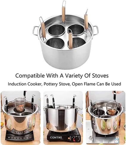 Pasta Pots Cooking Pot Commercial Pasta Cooker Set, Multifunctional Pasta Cooker with Divider and Colander Strainer, Stainless Steel Stock Pot, or Home Kitchen in Saudi Arabia