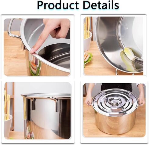 Pasta Pots Pasta Cooker Insert Set, with Divider and Colander Strainer Stockpots for Home Kitchen Restaurant Commercial Cooking Tool/One Color/3 Hole in Saudi Arabia