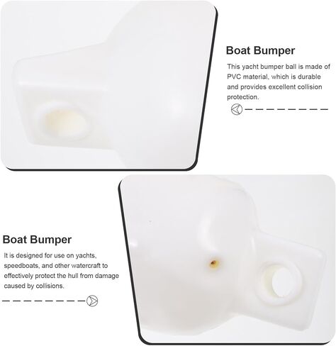 Luxshiny Inflatable Boat Bumper Yacht Docking Protector PVC Thickened Cushion Ball 11cm Diameter X 40cm Length White for Kayak and Small Boats Docking Safety in Saudi Arabia