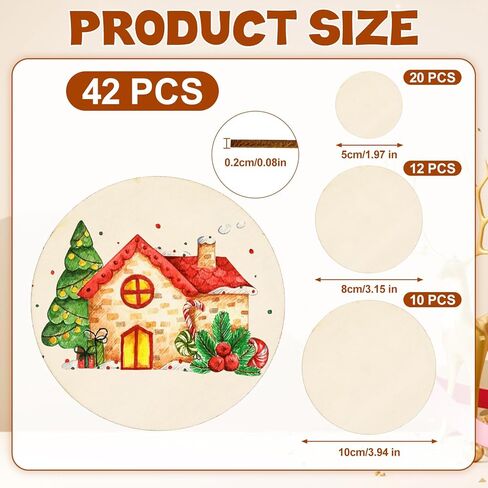 Meetory Unfinished Blank Wood Square,3 Different Size Wood Square Slices Cutouts for DIY Arts Craft Project, Pyrography Art, Painting Writing and Decoration(10cm,8cm,5cm) in Kuwait