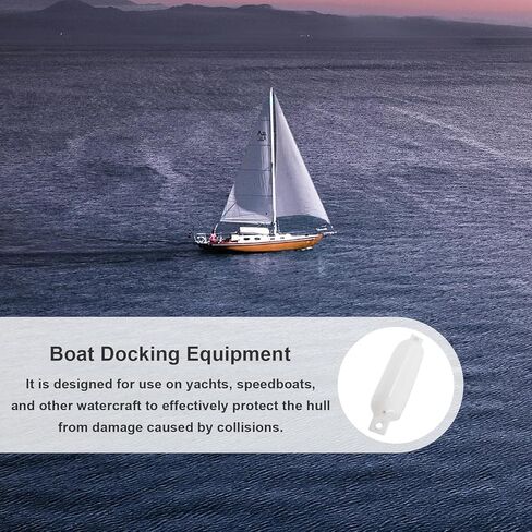 Luxshiny Inflatable Boat Bumper Yacht Docking Protector PVC Thickened Cushion Ball 11cm Diameter X 40cm Length White for Kayak and Small Boats Docking Safety in Saudi Arabia