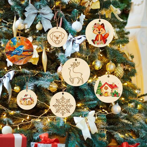 Meetory Unfinished Blank Wood Square,3 Different Size Wood Square Slices Cutouts for DIY Arts Craft Project, Pyrography Art, Painting Writing and Decoration(10cm,8cm,5cm) in Kuwait