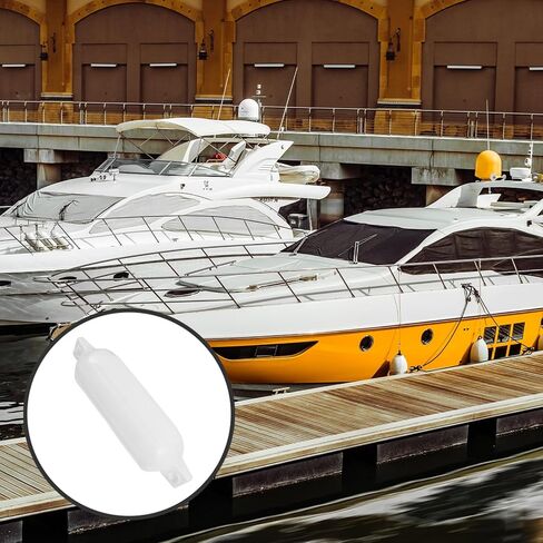 Luxshiny Inflatable Boat Bumper Yacht Docking Protector PVC Thickened Cushion Ball 11cm Diameter X 40cm Length White for Kayak and Small Boats Docking Safety in Saudi Arabia
