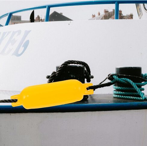 UPKOCH Inflatable Yacht Docking Bumper Boat Protective Ball PVC Thickened Boat Bumper Pad for Kayak and Yacht Docking Protection Yellow 11x40cm in Saudi Arabia
