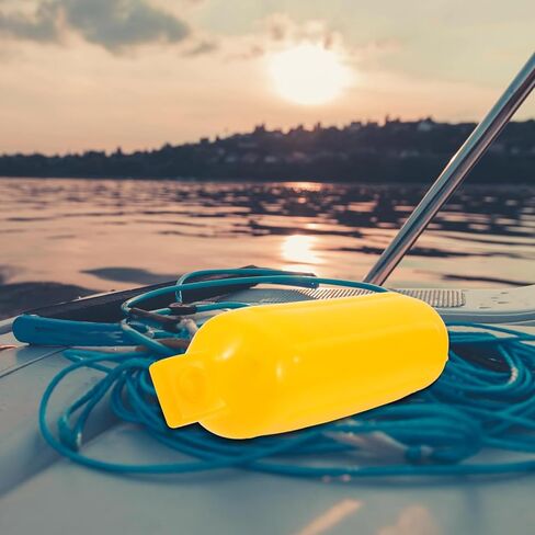 UPKOCH Inflatable Yacht Docking Bumper Boat Protective Ball PVC Thickened Boat Bumper Pad for Kayak and Yacht Docking Protection Yellow 11x40cm in Saudi Arabia