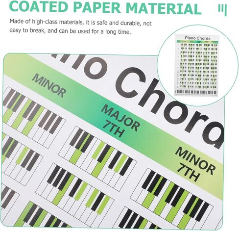 Piano Chord Chart Poster Practical Reference Guide for Beginners Easy Learning Tool for Music Theory Present for Piano Enthusiasts Educational Wall Art for Students in Saudi Arabia