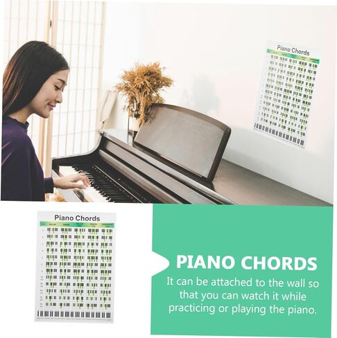 Piano Chord Chart Poster Practical Reference Guide for Beginners Easy Learning Tool for Music Theory Present for Piano Enthusiasts Educational Wall Art for Students in Saudi Arabia