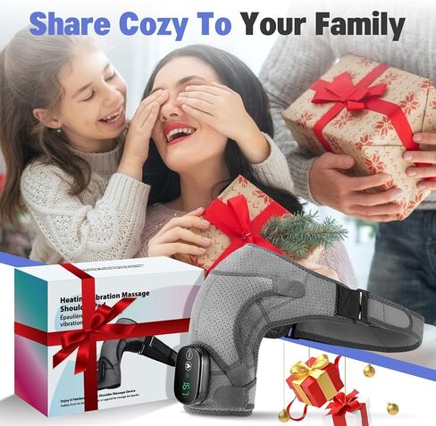 Cordless Shoulder Heating Pad, Heated Shoulder Brace, Heated Shoulder Wrap with Massage, Shoulder Massager for Men Women in Kuwait