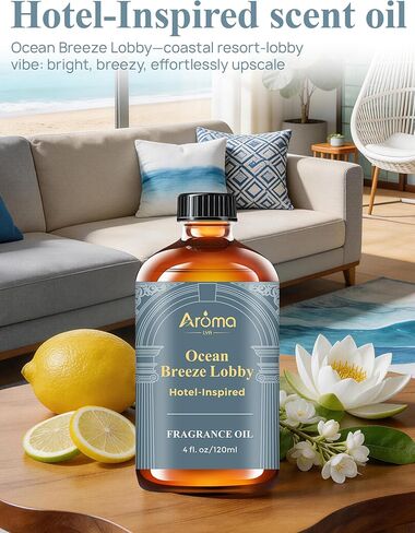 Ocean Breeze Lobby — a Hotel-Inspired Fragrance Oil that Feels Like a Coastal Resort Lobby, Hotel Diffuser Oil for Home Fragrance Oil for Ultrasonic and Waterless Diffusers and Crafting in Saudi Arabia