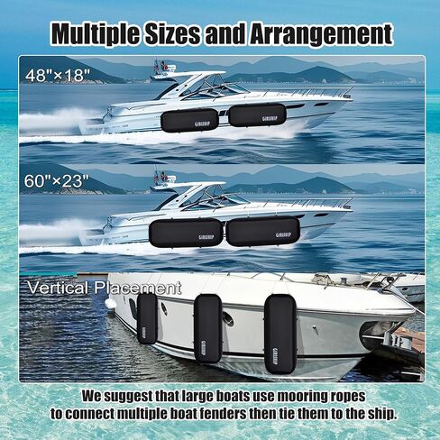 مصدات القوارب القابلة للنفخ بطول 6/10أقدام، مصدات القوارب شديدة التحمل لرسو السفن، مصدات مصدات الرصيف لليخوت، قارب الصيد، جت سكي، قارب عائم in Kuwait