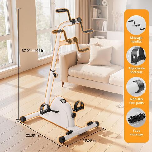 دراجة تمارين دواسة الذراع والساق والذراع والساق والركبة، معدات لياقة بدنية قابلة للتعديل لكبار السن وتمارين القلب in Kuwait