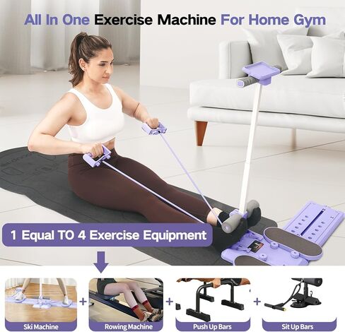 KESHWELL Ab Machine,Thigh Leg Exerciser,Sit Up Exercise Equipment for Man & Women,Pelvic Floor Exercise Devices for Home,Multifunctional Workout Equipment with Resistance Bands for Weight Loss in Kuwait