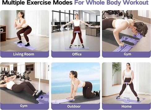 KESHWELL Ab Machine,Thigh Leg Exerciser,Sit Up Exercise Equipment for Man & Women,Pelvic Floor Exercise Devices for Home,Multifunctional Workout Equipment with Resistance Bands for Weight Loss in Kuwait