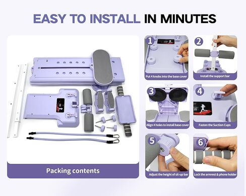 KESHWELL Ab Machine,Thigh Leg Exerciser,Sit Up Exercise Equipment for Man & Women,Pelvic Floor Exercise Devices for Home,Multifunctional Workout Equipment with Resistance Bands for Weight Loss in Kuwait