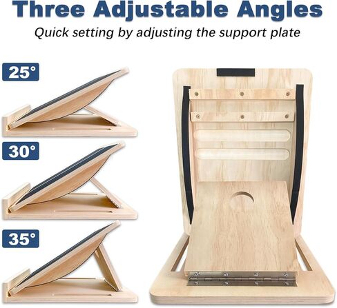 لوح خشبي مائل قابل للتعديل للقدم لتمديد الساق، سعة 440 رطل، ألواح قطيفة متوازنة للكاحل وتمتد للركبة والساقين، معدات اللياقة البدنية للتمرين على شكل إسفين والقرفصاء (لوحة التوازن) in Kuwait