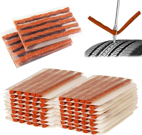 90pcs 4" Brown Tire Repair Strings, Automotive Tool Tire Repair Plugs, Tire Plugs Heavy Duty for Tubeless Tires Car, Bike, ATV in Kuwait