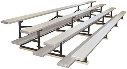 First Team FanStand Outdoor Bleachers 4 Row, Single Foot Plank, 21' Length in Saudi Arabia