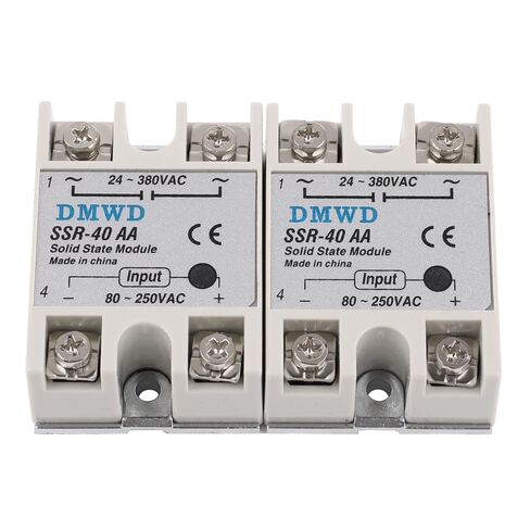 SSR-40DD مرحل الحالة الصلبة DC إلى DC (الإدخال 3-32V DC الإخراج 5-60V DC) 2 قطعة مرحلة واحدة in Saudi Arabia