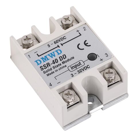 SSR-40DD Solid State Relay DC to DC (Input 3-32V DC Output 5-60V DC) 2 PCS Single Phase in Saudi Arabia