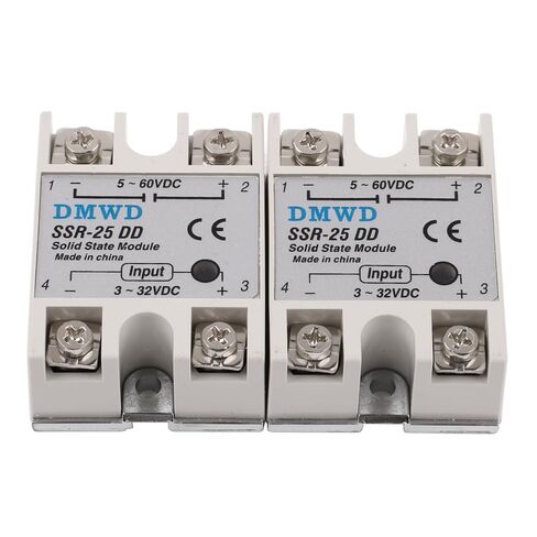 SSR-40DD Solid State Relay DC to DC (Input 3-32V DC Output 5-60V DC) 2 PCS Single Phase in Saudi Arabia