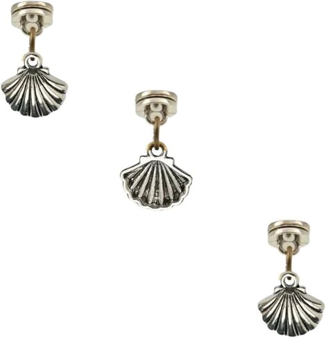 Hinge Heads Decorative Topper Silver,Moon Magnetic Hinge Head Toppers,Hinge Head Home Decoration,Door Hinge Pin Topper,Decorative Hinges for cabinets pin (Shell of sea) in Kuwait